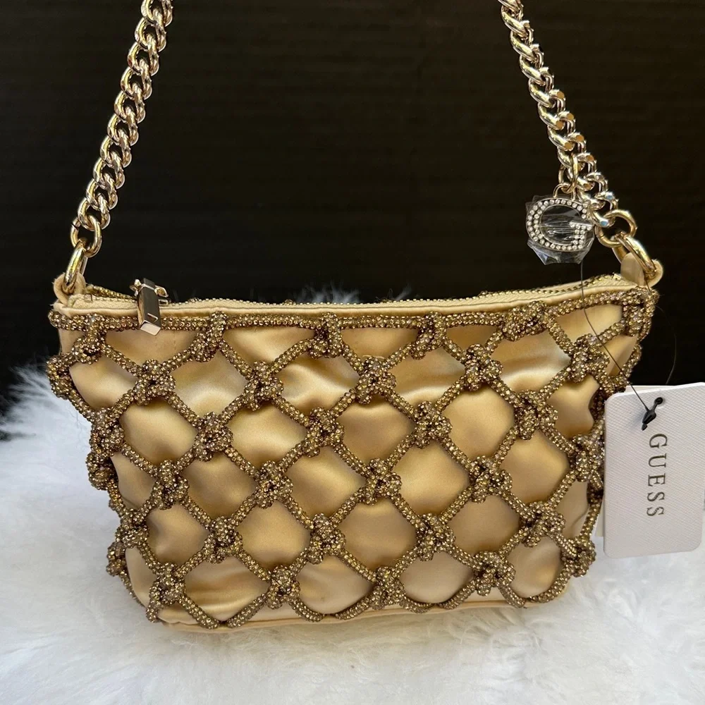 New GUESS Zalina Top-Zip Shoulder Bag - Picture 5 of 7